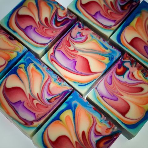 Irina  🌿  IB Organics Skincare💙💛 on Instagram: "This month we were fortunate to experiment and learn the Luna swirl technique. The Luna swirl involves a rather intricate process, comprising multiple layers of ombre colors intertwined in a swirl design, resulting in captivating breathtaking soap with glowing effect. This technique was invented by talented Christina Greenwood of Luna and the Leaf @lunaandtheleaf  The concept behind crafting this soap revolved around capturing the hues of a sunset and incorporating a butterfly swirl pattern. Whitening the ombre brings gorgeous glowing effect. Let me copy one of my favorite quotes from my kids’ gallery wall: Your wings already exist; all you have to do is FLY!  Thanks, @soapchallengeclub and @lunaandtheleaf, for this amazing challenge and t Hanger Swirl Soap, Swirl Soap Techniques, Your Wings Already Exist, Taiwan Swirl Soap, Kids Gallery Wall, Luna Swirl Soap, Mermaid Soap Melt And Pour, Glowing Effect, My Favorite Quotes