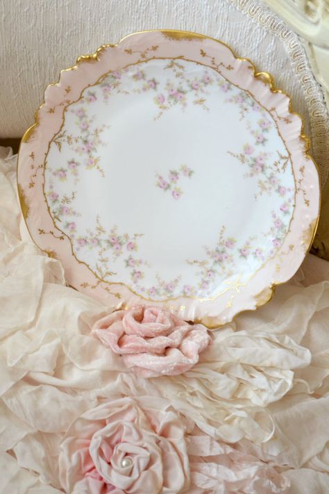 Gorgeous Antique Elite Limoges Pale Pink by Jenneliserose Porcelain Dishes, Pink Porcelain, Limoges China, Pretty China, World Decor, Pretty Plates, Porcelain Dish, Porcelain Plate, Beautiful Plates