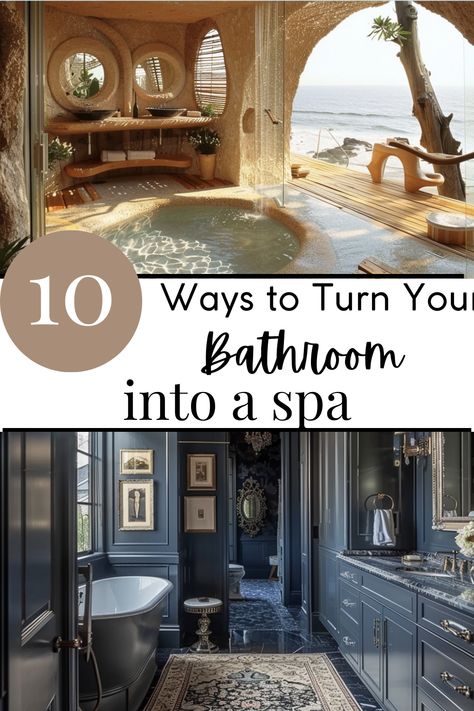 Turn your everyday bathroom into a luxurious retreat with these spa bathroom ideas that will help you create a statement bathroom. Discover tips for incorporating calming colors, plush textures, and serene elements that evoke a spa-like ambiance. From elegant fixtures to soothing lighting, these ideas will inspire you to create a relaxing oasis in your own home. #spabathroom ideas #Statementbathroom #darkandmoody #costalmodern #interiordesign Spa Bathroom Decor Ideas, Small Spa Bathroom, Bathroom Lighting Inspiration, Small Luxury Bathroom, Statement Bathroom, Spa Bathroom Ideas, Bathroom Into A Spa, Spa Bathroom Decor, Luxury Spa Bathroom