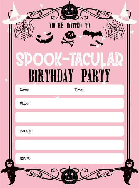 Cute Halloween Party Invitations, Halloween Birthday Party Invitations Free Printable, Cute Halloween Invitations, Free Party Invitations Templates, Halloween Invitations Template Free, Halloween Birthday Invitations Kids, Halloween Party Invitations Template, Halloween Invitations Template, Halloween Invitation Ideas