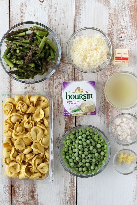 Boursin Cheese Recipes Tortellini, Boursin Cheese Tortellini, Boursin Tortellini, Boursin Cheese Recipes Dinners, Boursin Shallot And Chive Recipes, Recipes Using Boursin Cheese, Tortellini With Peas, Boursin Recipe, Boursin Cheese Pasta