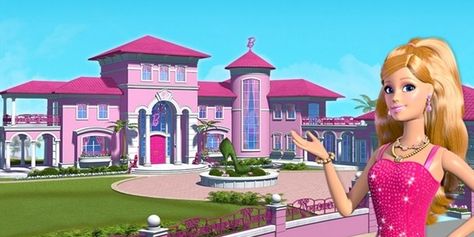 Barbie Life In The Dreamhouse, Life In The Dreamhouse, Free Barbie, Barbie Summer, House Cartoon, Barbie Images, Barbie Life, Pink House, Barbie Party