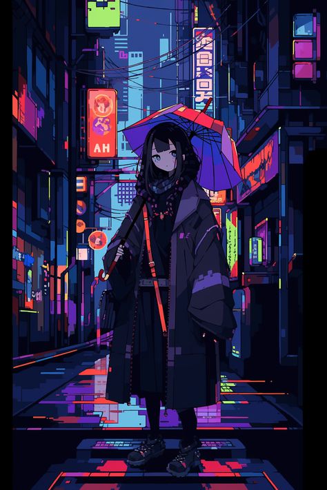 Anime Art Aesthetic 90s Wallpaper, Lofi Anime Art, Anime Art Aesthetic 90s, Neon Lofi Aesthetic, City Pop Aesthetic Anime, Lo Fi Wallpaper Desktop, Cyberpunk Aesthetic Pixel Art, 90s Anime City Night, 90s Wallpaper