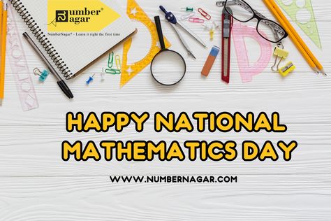 We wish all math lovers, a very Happy Mathematics Day!! National Mathematics Day is celebrated to mark the birth anniversary of great Indian mathematician Srinivasa Ramanujan  #mathematicsday Happy Maths Day, Happy Mathematics Day, National Mathematics Day, Srinivasa Ramanujan, Mathematics Day, Maths Day, Math Quotes, Butchart Gardens, Computer Class