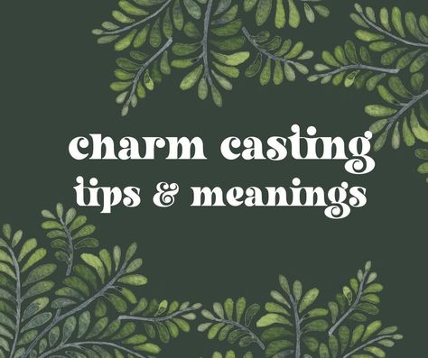 Charm Casting Divination, Charm Divination, Charm Meanings, Spiritual Crafts, Charm Casting, Hanged Man Tarot, Divination Methods, Symbolic Meanings, Moon Magick