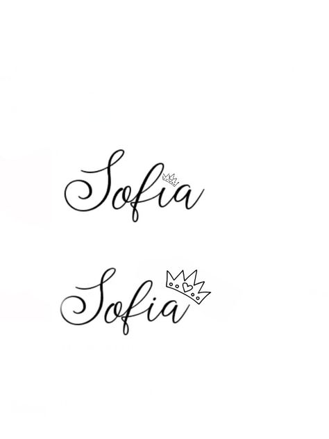 Sofia Name Tattoo, Sophia Tattoo, Sofia Name, Mommy Tattoos, Small Pretty Tattoos, Mehndi Designs Front Hand, Baby Legs, Name Tattoos, Mom Tattoos