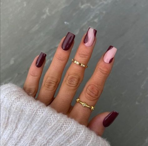 Old Nail Designs, Short Nails Inspo, Short Nail Inspo, Square Gel Nails, Wine Nails, Valentines Day Nails, Hippie Nails, Punk Nails, Subtle Nails