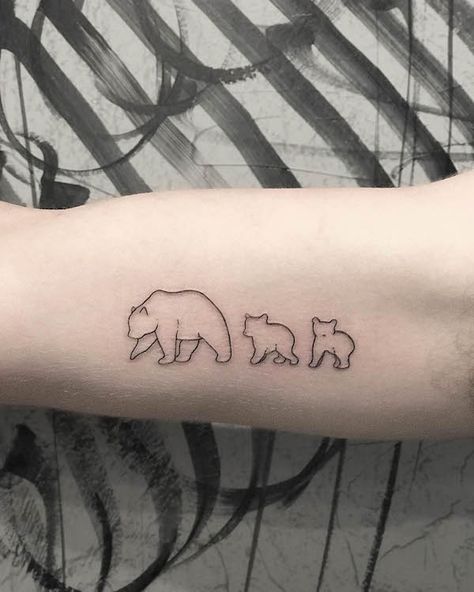 Small Nature Tattoo, Polar Bear Tattoo, Bear Tattoo Designs, Sister Bear, Our Mindful Life, Lavender Tattoo, Bunny Tattoos, Bear Tattoos, Small Pretty Tattoos