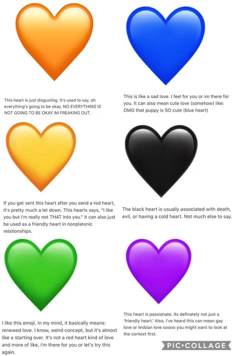 Hearts Color Meaning, Heart Colour Meaning Emoji, What Does The Blue Heart Emoji Mean, Meaning Of Colored Hearts, Red Heart Meaning, Color Hearts Meaning, Meaning Of Hearts Emoji, What Do Heart Emojis Mean, Meaning Of Different Heart Emojis