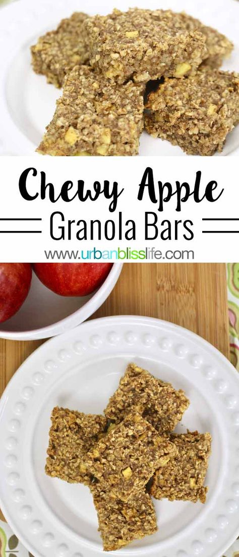 Diy Granola Bars, Apple Granola Bars, Diy Granola, Apple Baking, Apple Granola, Granola Bars Recipe, Baking List, Healthy Snack Alternatives, Apple Snacks