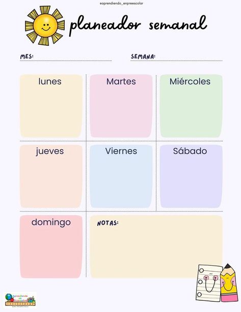 110 Ideas De Imprimibles Organizador Semanal En 2021 CBB School Schedule, Bullet Journal School, Diy Planner, Planner Addicts, Planner Bullet Journal, Samsung Note, Decoration Design, Weekly Planner, Book Journal