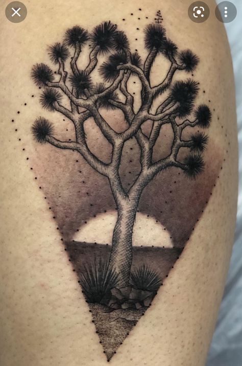 Tree Tattoo Fine Line, Joshua Tree Tattoo, Tree Silhouette Tattoo, Tree Tattoo Meaning, Body Images, Tattoo Fine Line, Nature Tattoo Sleeve, Sunset Tattoos, Leo Tattoos