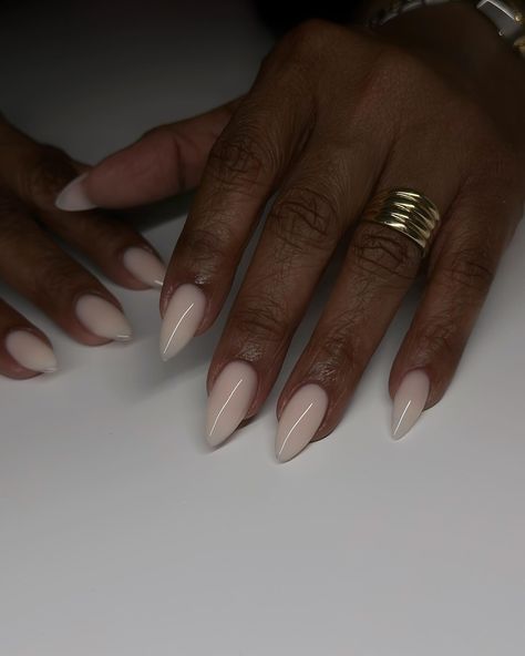 Quiet ❤️ #dovenailsbysharon Classy Lady Nails, Modern French Nails Almond, Neutral Almond Nails Classy, December Almond Nails, November Almond Nails, Signature Nails, Minimalist Manicure, Drippy Nails, Classy Almond Nails