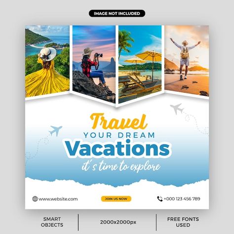 Travel Emailer Design, Traveling Post Ideas, Tour And Travel Poster Design, Hotel Poster Design Ideas, Travel Poster Design Ideas, Tourism Social Media Design, Tourism Design Ideas, Location Instagram Post, Travel Poster Design Graphics