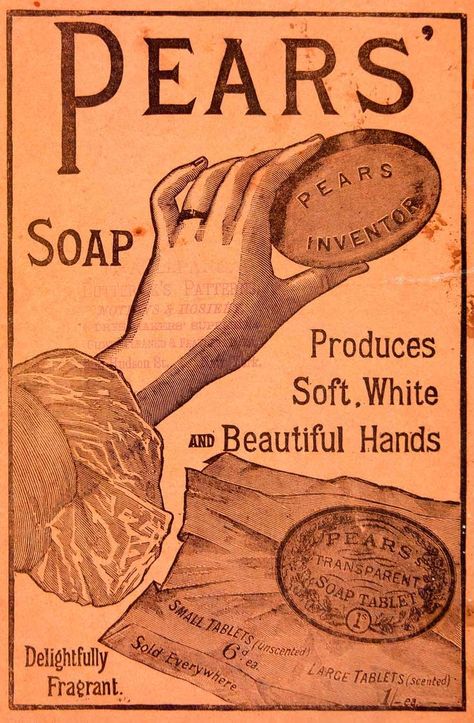 1889 Ad Pears Soap Fragrant Health Beauty Victorian  They still make soaps to this day. Pears Soap, Soap Advertisement, Pooh Corner, Vintage Advertising Art, Postal Vintage, Soap Labels, Vintage Advertising Posters, Vintage Laundry, Old Advertisements