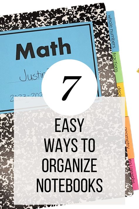 Tired of journal clutter? Say goodbye to chaos and hello to interactive notebook organization with our Back-to-School Interactive Notebook Organization Essentials. This resource includes everything you need to make interactive notebooks well-organized and easy to use. Set up your journals during back-to-school time and reap the benefits all year long. Class Notebook Organization, Notebook Organization Ideas, Composition Notebook Diy, Notebook Storage, College Note Taking, Notebook Diy, College Notes, School Binder, Upper Elementary Classroom