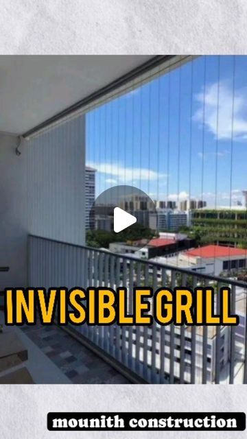 Safety Grills For Balcony, Grill Balcony Design, Invisible Grills For Balcony, Balcony Sliding Door Ideas, Balcony Safety Grill Design, Grill Design For Balcony, Safety Grill Design, Invisible Grill, Grill Designs