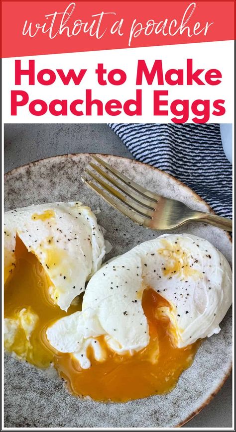 how to make poached eggs without a poacher How Long To Poach An Egg, How To Make Poached Eggs Easy, Poached Eggs How To Videos, Perfect Poached Eggs How To Make, How To Poach An Egg Easy, How To Make Poached Eggs, How To Poach An Egg, Poached Eggs How To, Poaching An Egg