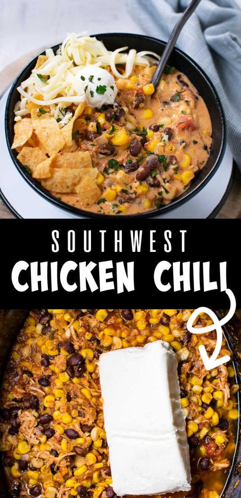 Crockpot Chicken Enchilada Chili, Southwest Chicken Chowder, Crockpot Southwest Chicken Soup, Mexican Crockpot Chili, Taco Ranch Chicken Chili, Southwest Chicken Chilli, Mexican Chicken Chili Crockpot, Southwest Chili Recipe Crockpot, Indian Chili Chicken