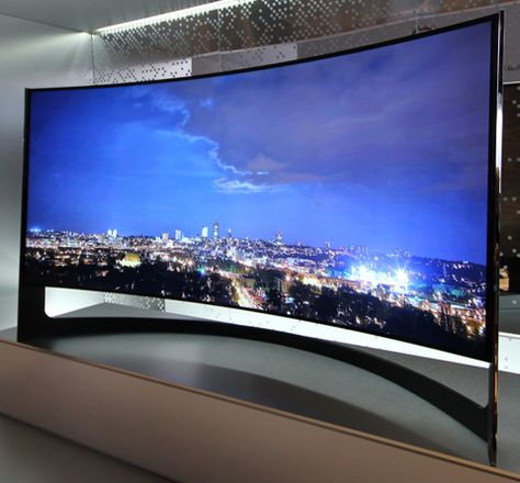 @ѕpιrιтυalιѕтιc Huge Tv, Curved Tvs, Future Gadgets, Big Screen Tv, Samsung Tvs, Cinema Room, Futuristic Technology, Home Cinemas, Cool Tech