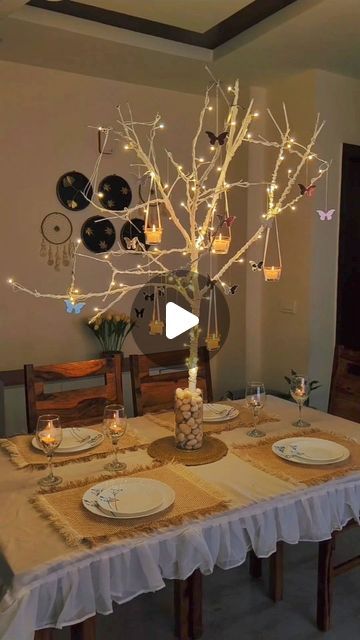 Dry Tree Branches Decoration, Dried Tree Branches, Candle Votives, Tree Branch Decor, New Year Diy, Butterfly Mirror, Dry Tree, Dry Branch, Butterfly Stickers