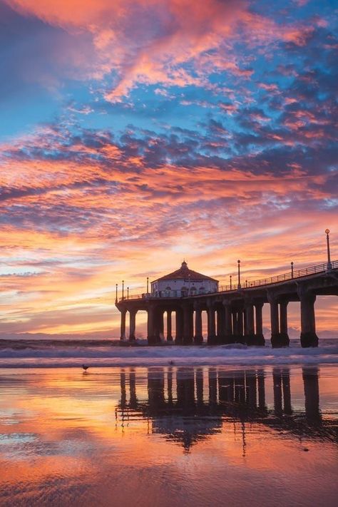 Sunrise tattoo #zicxa-photos #zicxa #images #background #wallpaper #freepik #shutterstock #VN Manhattan Beach Homes, Sunrise Tattoo, Pier Sunset, Manhattan Beach California, Manhattan Beach Pier, Desktop Background Images, Beach Pier, I Love The Beach, Wallpapers Images