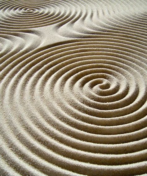 Sand Art, On The Ground, Zen Garden, The Sand, Circles, Zen, Pattern, Design, Art