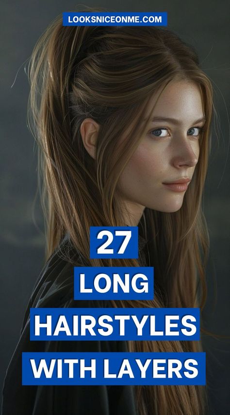 Transform your tresses with beautiful long hairstyles featuring layers! 💁‍♀️🌿 Layers not only enhance your hair's natural texture but also create a flattering silhouette. From soft, romantic styles to bold, edgy cuts, find the perfect layered look that suits your personality! Check out these inspiring ideas! Haircuts For Long Length Hair Layered, Long Layered Hair For Wavy Hair, Womens Haircuts Long Layers, Long Layers With Long Bangs, Super Long Hair With Layers, Hair Cuts For Long Hair With Layers, Layers In Long Hair, Layered Edgy Haircuts, Long Soft Layers Haircut