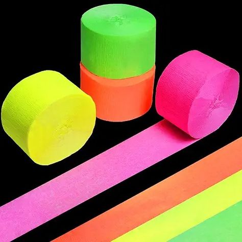 Amazon.ca : streamers party decorations Streamer Party Decorations, Balloon Glow, Crepe Paper Streamers, Party Streamers, Paper Streamers, Uv Reactive, Glow Party, Neon Party, Crepe Paper