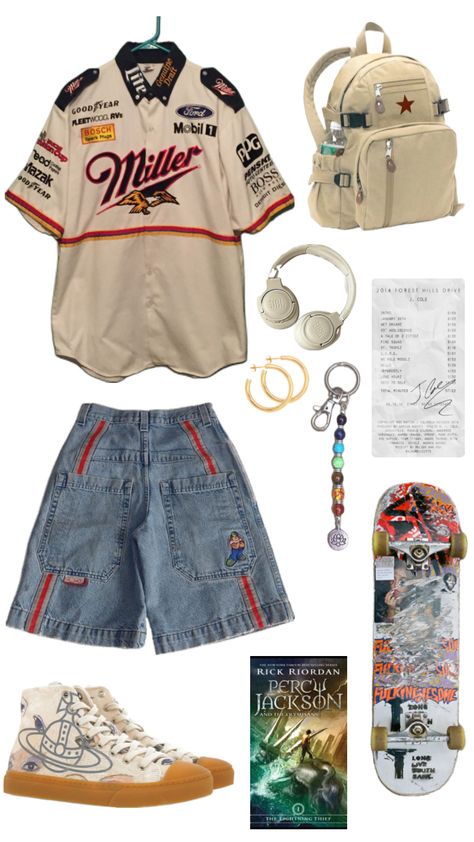 #y2k #skater #skateraesthetic #y2kskater #jcole #percyjackson Edgy Outfits, Silly Clothes, Y2k Skater, Funky Outfits, Mode Ootd, Swaggy Outfits, Style Streetwear, Casual Style Outfits, Lookbook Outfits