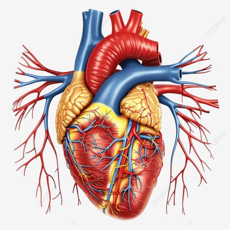 illustration of human heart with circulatory system Heart Circulatory System, Transparent Illustration, Human Circulatory System, Medical Heart, Human Respiratory System, Human Heart Anatomy, Heart Anatomy, Printable Pictures, Background Drawing