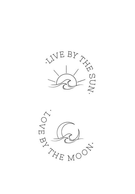 Sun Moon Fine Line Tattoo, Step By Step Tattoo, Tattoos Line Art, Tropisches Tattoo, Tattoos Simplistic, Tattoo Sonne, Maching Tattoos, Bff Tattoos, Cute Little Tattoos