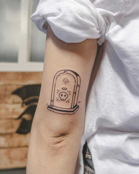 Director Tattoo, Gravestone Tattoo, Grave Tattoo, Geometric Compass Tattoo, Related Tattoos, Cool Arm Tattoos, Halloween Tattoos, Body Modifications, Get A Tattoo