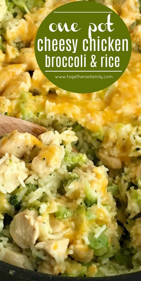 Easy Dinner Recipes One Pot, Dinner Recipes One Pot, Cheesy Chicken Broccoli Rice, Recipes One Pot, Easy Skillet Dinner, Recipe Easy Dinner, Chicken Broccoli Rice, Cheesy Chicken Broccoli, Pot Recipes Easy