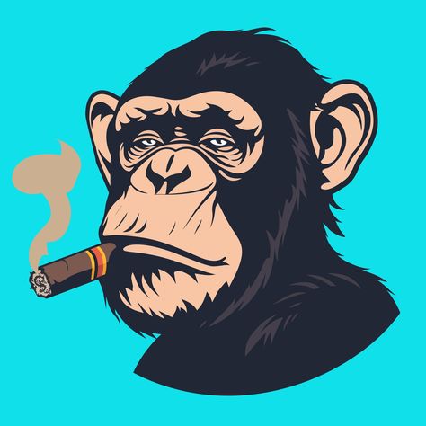 Badass Chimpanzee. Let him be. Get this on any kind of clothing or merch you can dream. Check the links in my BIO! #monkey #chimpanzee #ape #gorilla #cigar #smoking #cool #cigarette @redbubble @teepublic Monkey Chimpanzee, Bad Monkey, Cigars, Painting Ideas, Let It Be, Quick Saves, Instagram, Art