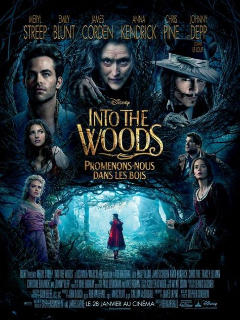 Into the Woods (2014) Anna Kendrick, Otto Movie, Into The Woods Movie, Dunia Disney, Film Trailer, Septième Art, Film Disney, Film Posters Vintage, Hotel Transylvania