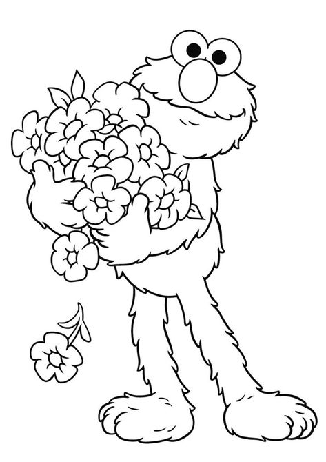 Elmo Printable Coloring Pages Elmo Coloring Pages, Sesame Street Coloring Pages, Kids Printable Coloring Pages, Cartoon Party, Happy Birthday Coloring Pages, Free Kids Coloring Pages, Monster Coloring Pages, Birthday Coloring Pages, Coloring Sheets For Kids