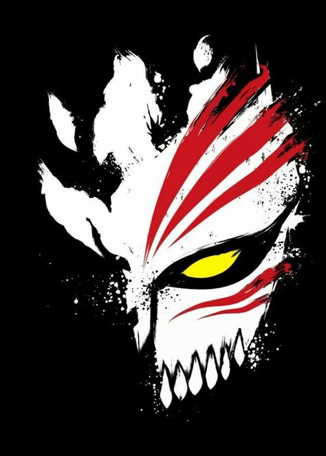 Bleach Ichigo Hollow, Hollow Bleach, Ichigo Hollow Mask, Bleach Designs, Hollow Mask, Bleach Ichigo Bankai, Bleach Tattoo, Ichigo Kurosaki Wallpaper, Bleach Anime Ichigo