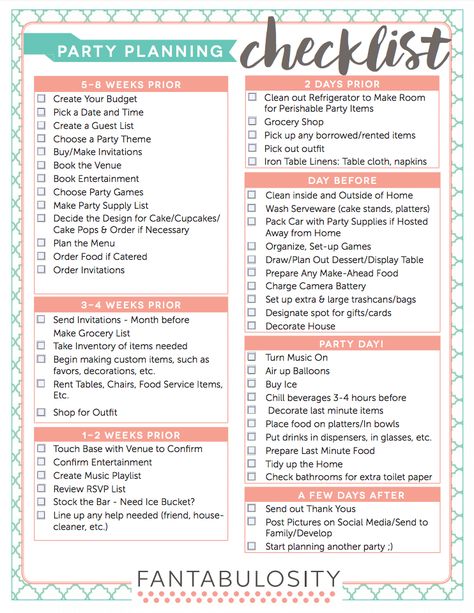 This party planning checklist that will keep you organized, so you aren't scrambling the day of. Party Planning Checklist Organizing, Birthday Party Checklist, Party Planning Business, Party Planning Checklist, Party Checklist, Event Planning Checklist, Diy Event, Event Planning Business, Hosting Guests