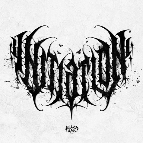 Grindcore Tattoo, Metal Font Tattoo, Dark Calligraphy Tattoo, Gothic Font Tattoo, Tatoo Lettering, Dark Lettering Tattoo, Chicano Tattoos Lettering, Gothic Typography, Metal Typography