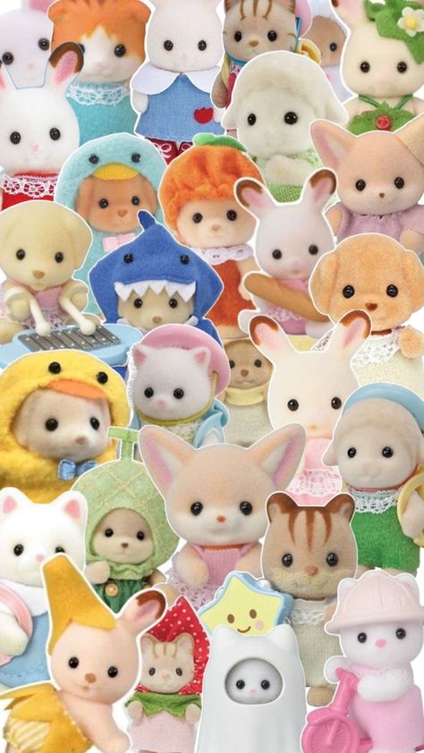 Family Collage, Calico Critters Families, Little Animals, Iphone Wallpaper Themes, Phone Wallpaper Patterns, Cute Patterns Wallpaper, Pretty Wallpaper Iphone, Cute Little Things, Cute Backgrounds