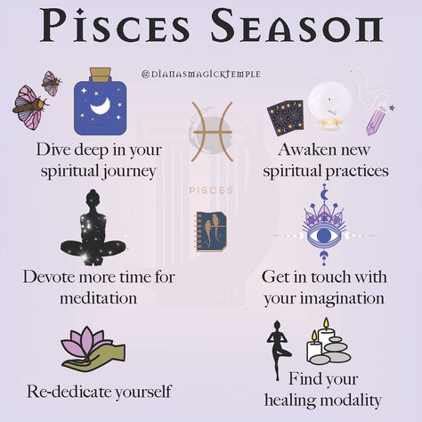 Pisces Season Rituals, Pisces Angel Number, Pisces Season Aesthetic, Pisces 2023, Pisces Witch, Witchy Store, Pisces New Moon, Pisces Vibes, Zodiac Magic