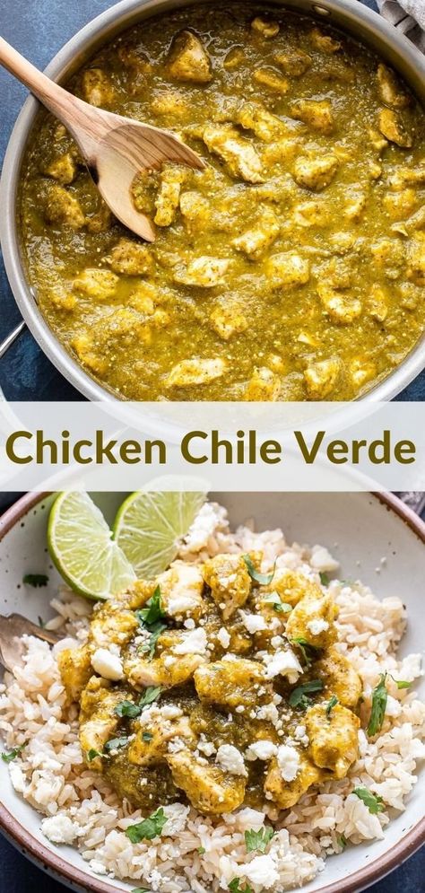 Essen, Chili Verde Chicken Tacos, Verde Chicken Recipes, Chile Verde Chicken, Runner Recipes, Chicken Chile Verde, Tomatillo Chicken, Tomatillo Recipes, 2023 Meals