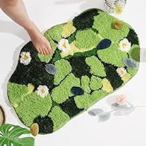 Moss Bathroom, Moss Bath Mat, Green Bathroom Rugs, Green Bath Mat, Bath Runner, Moss Rug, Bathroom Runner Rug, Toilet Rug, Unique Area Rugs