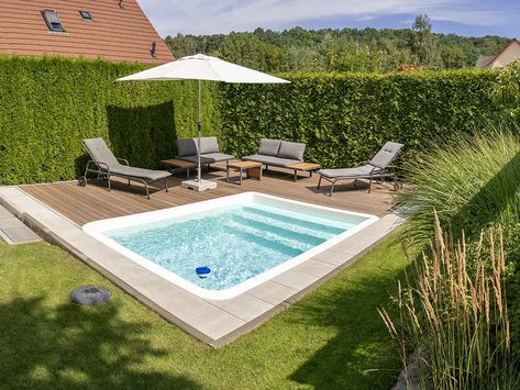 GFK Mini Pool Teneriffa 4/5 von B+M Poly Pool Pool Am Hang, Pool And Spa, Kleiner Pool Design, Pool Spa, Mini Pool, Concrete Interiors, Swim Spa, Small Pools, Uk Homes