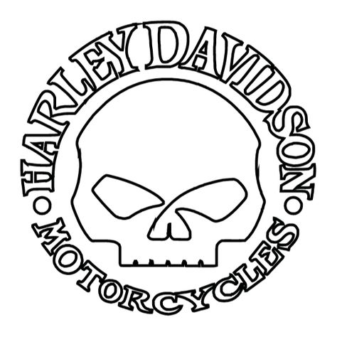 Logos, Logo Harley Davidson, Harley Davidson Stickers, Harley-davidson Sportster, Harley Davidson Skull, Harley Davidson Artwork, Harley Davidson Wallpaper, Simple Drawings, Paint Stencils