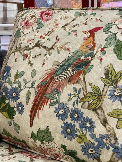 English Fabric Prints Textile Design, English Country Curtains, Fabric Combinations Interior Design, French Chinoiserie Decorating, Chinoiserie Fabric Upholstery, Colfax And Fowler, Floral Drapery Fabric, French Chinoiserie, French Country Fabric