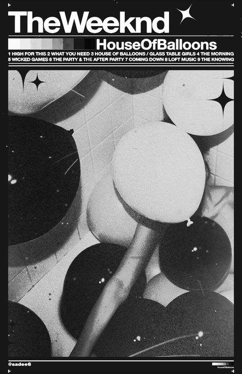 House Of Balloons Poster, Lush Poster, Apartment Posters, Photowall Ideas, The Weeknd Poster, Collage Mural, German Police, House Of Balloons, Music Poster Ideas