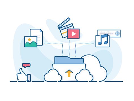 Cloud Storage by Laura Reen Inspiring Illustration, Flat Art, Exponential Growth, Motion Design Video, Easy Life, Design Video, Business Illustration, Storage Design, Cloud Services