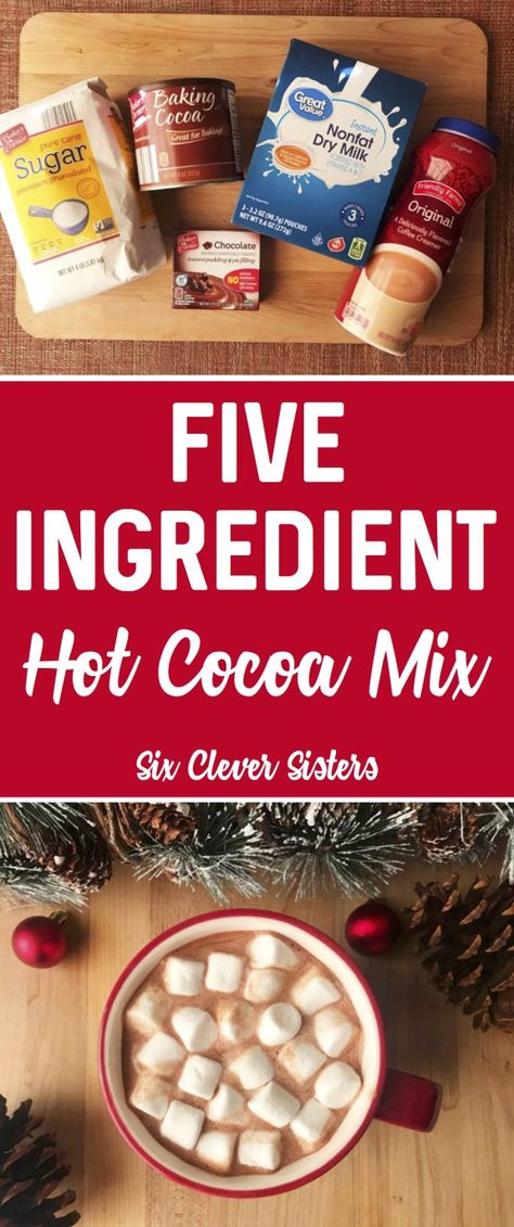 Hot Chocolate Mix Recipes Dry, Homemade Hot Cocoa Recipe, Hot Cocoa Powder, Hot Cocoa Mix Recipe, Hot Chocolate Mix Recipe, Homemade Hot Chocolate Mix, Diy Dessert, Hot Cocoa Gift, Diy Hot Cocoa